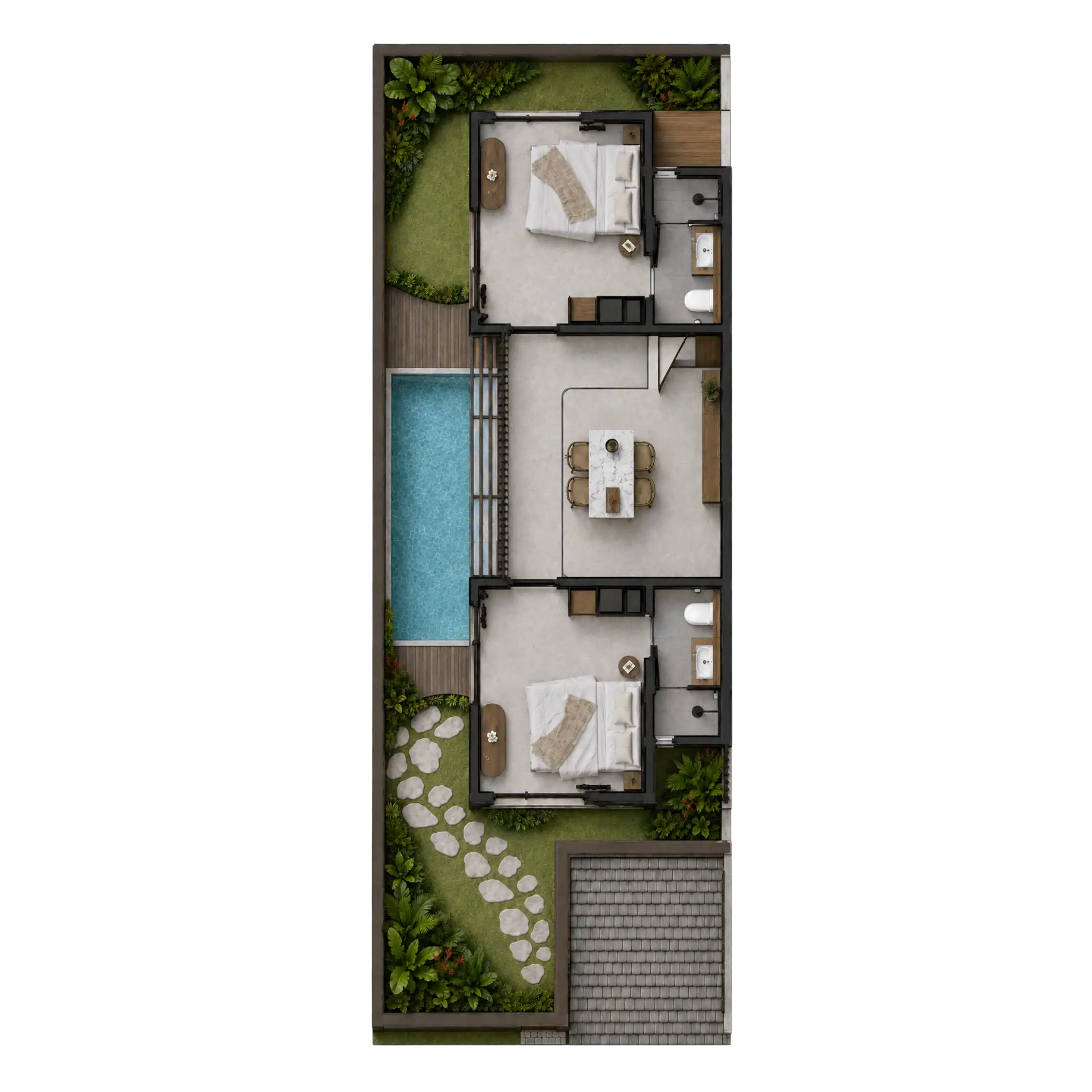 First floor layout — 2 Bedroom