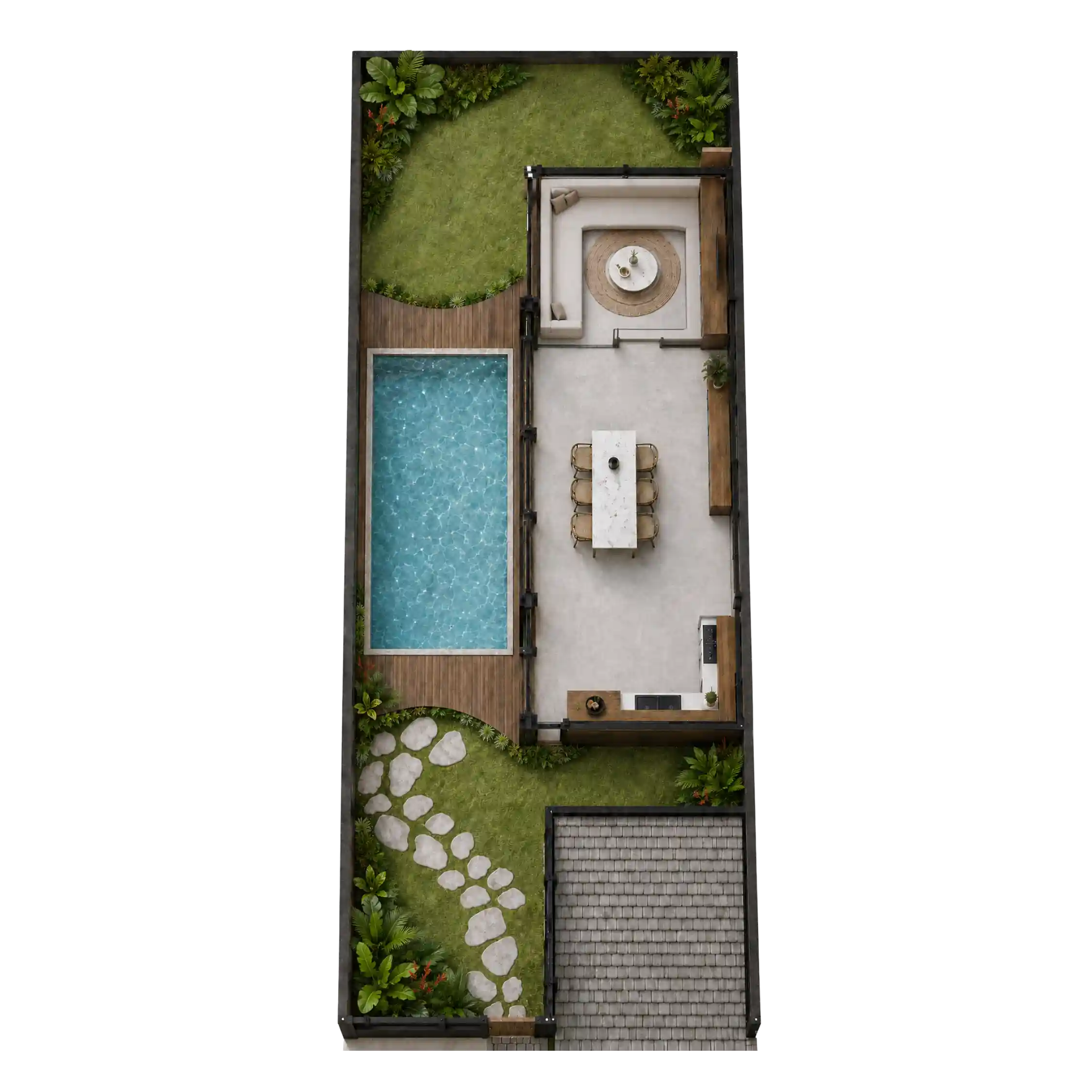 Ground floor layout — 2 Bedroom