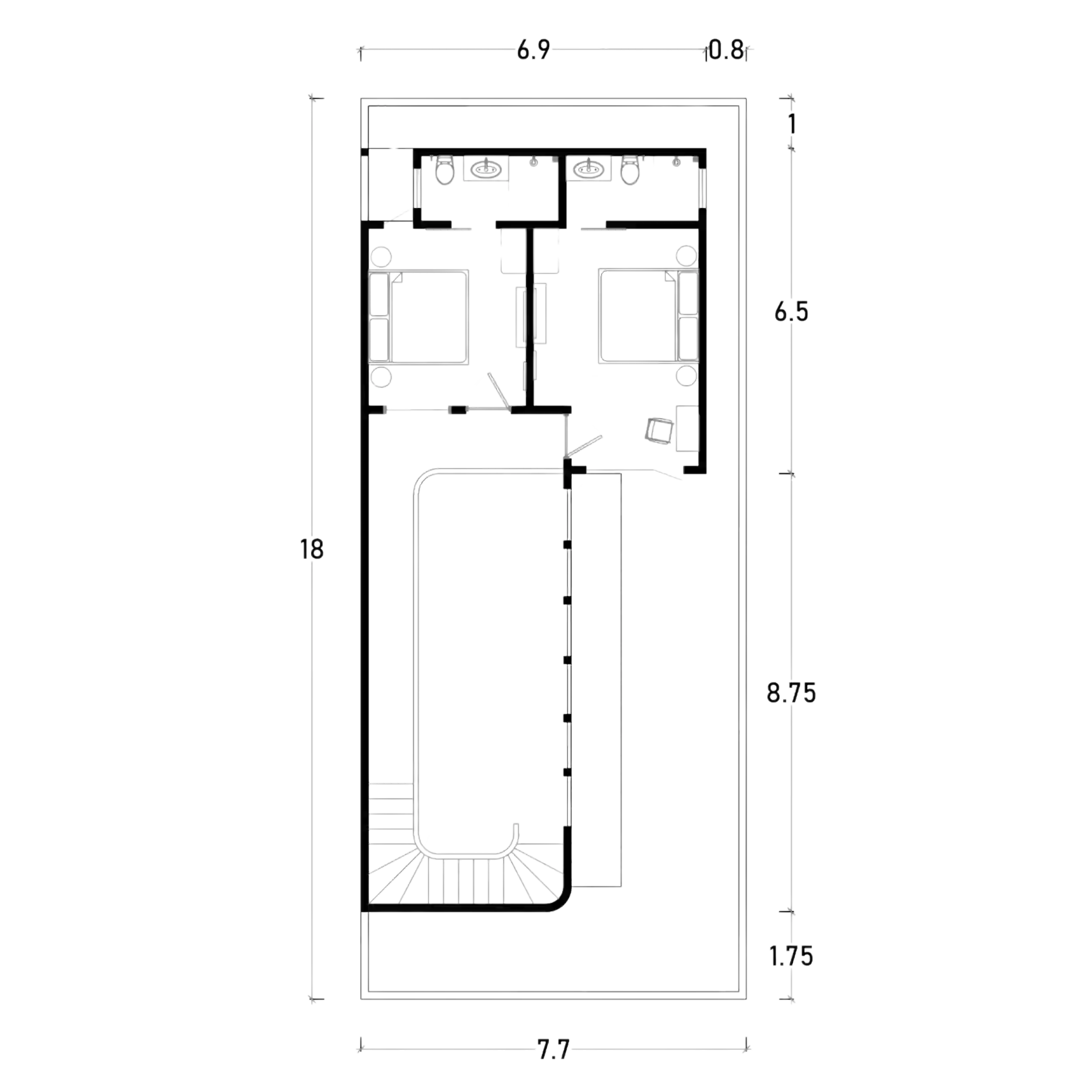 Casa Amadeo first floor layout