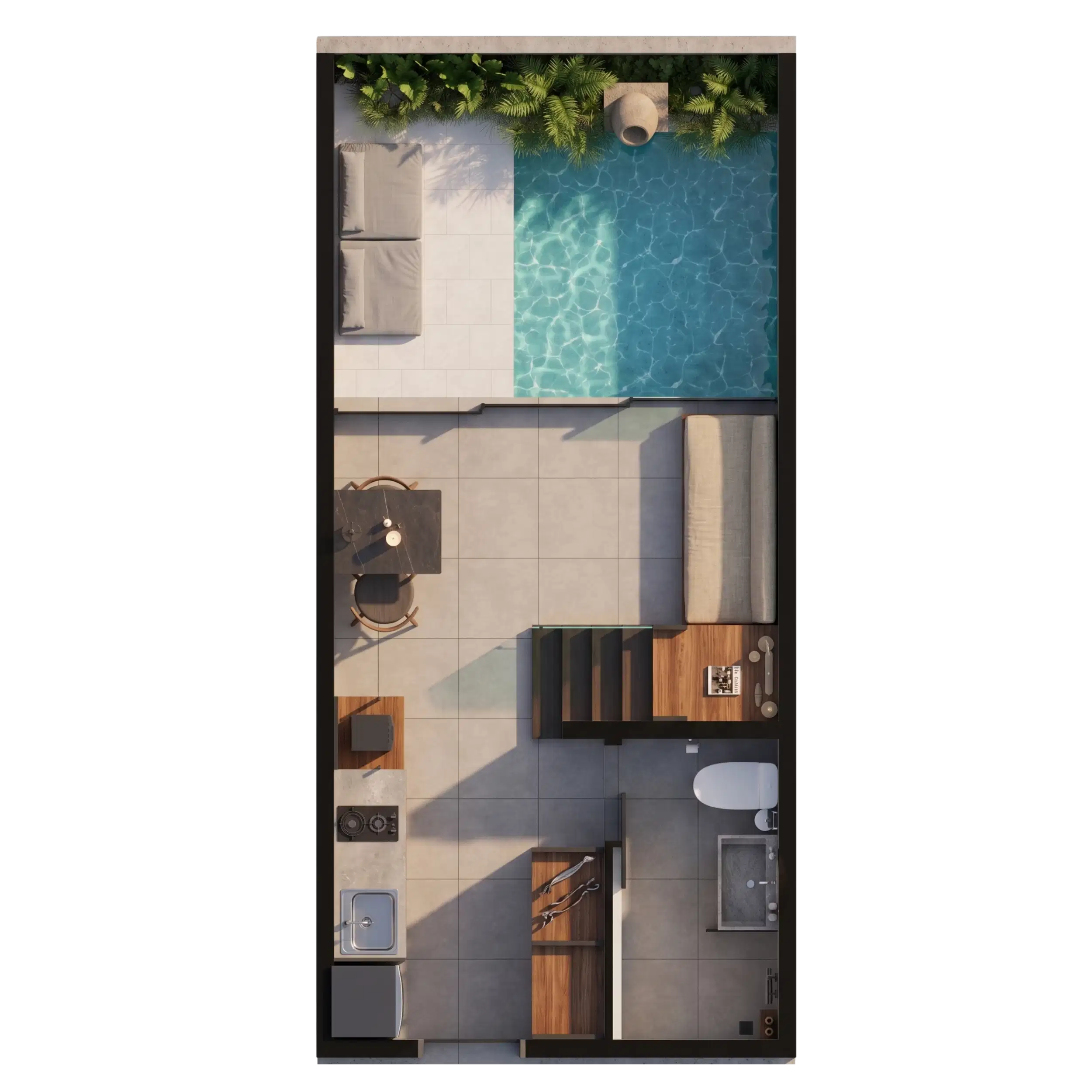 1 Bedroom Ground floor layout
