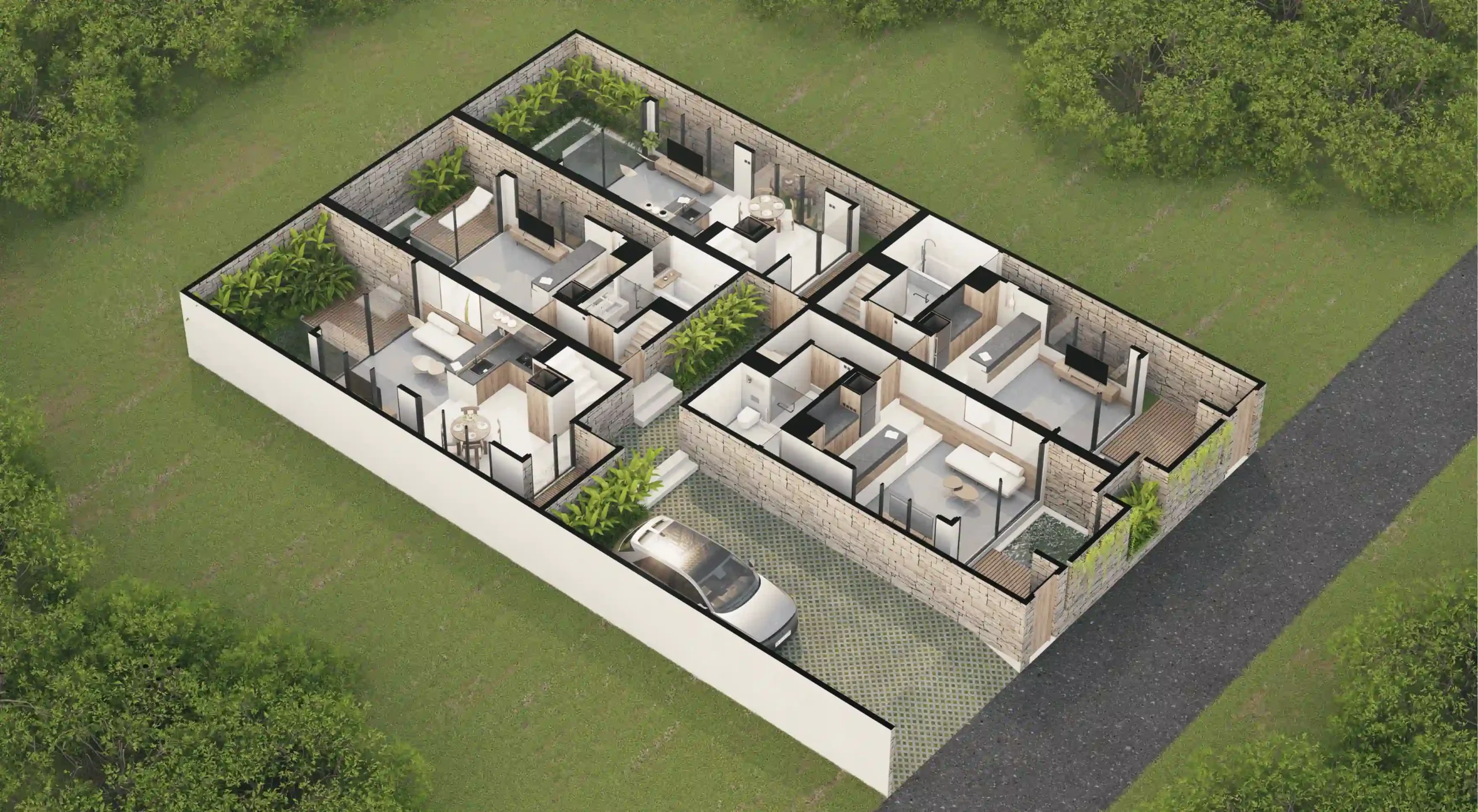 Berawa Private Suite masterplan showing available, booked, and sold units