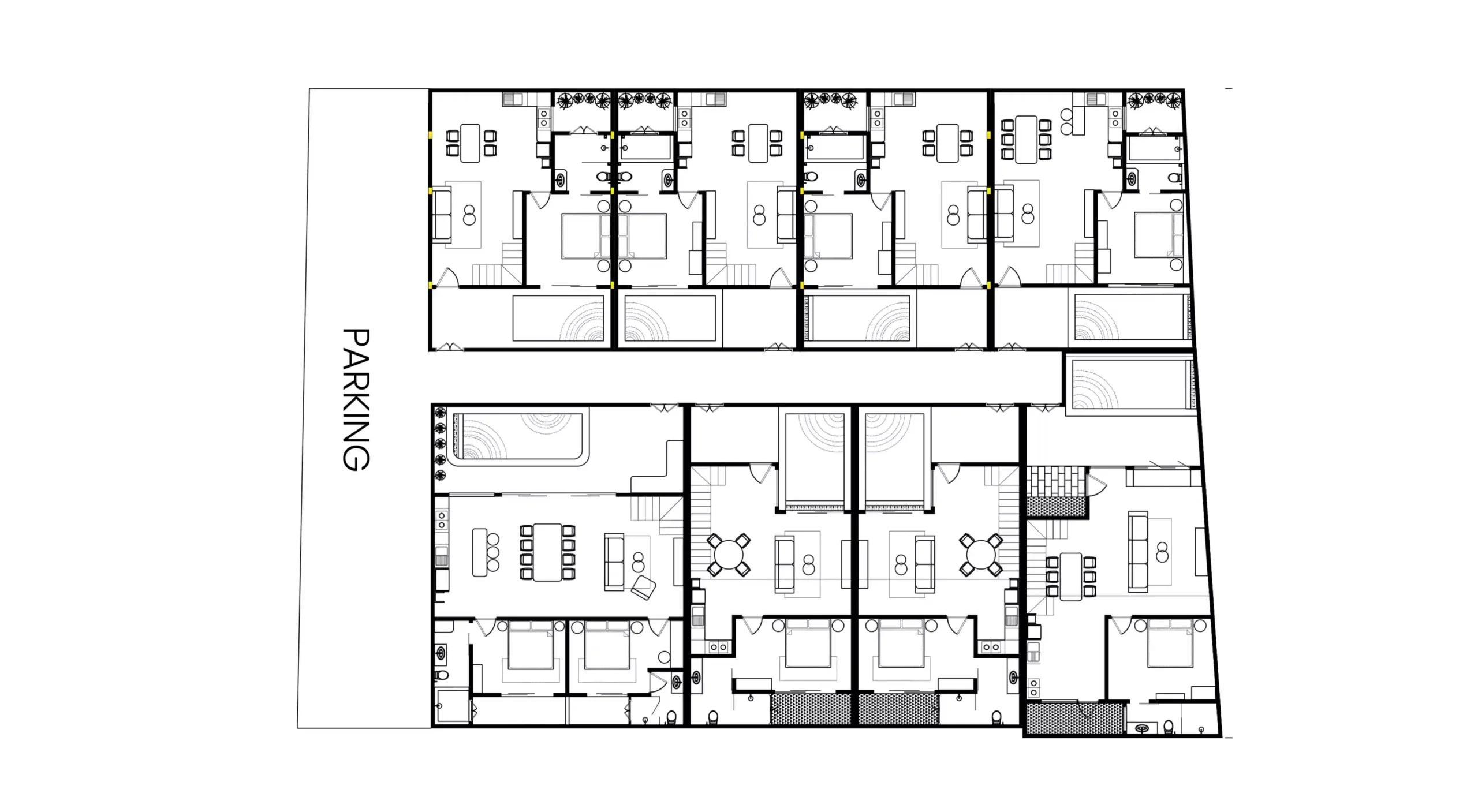 Casa de Fiero masterplan showing available and sold 2 Bedroom units