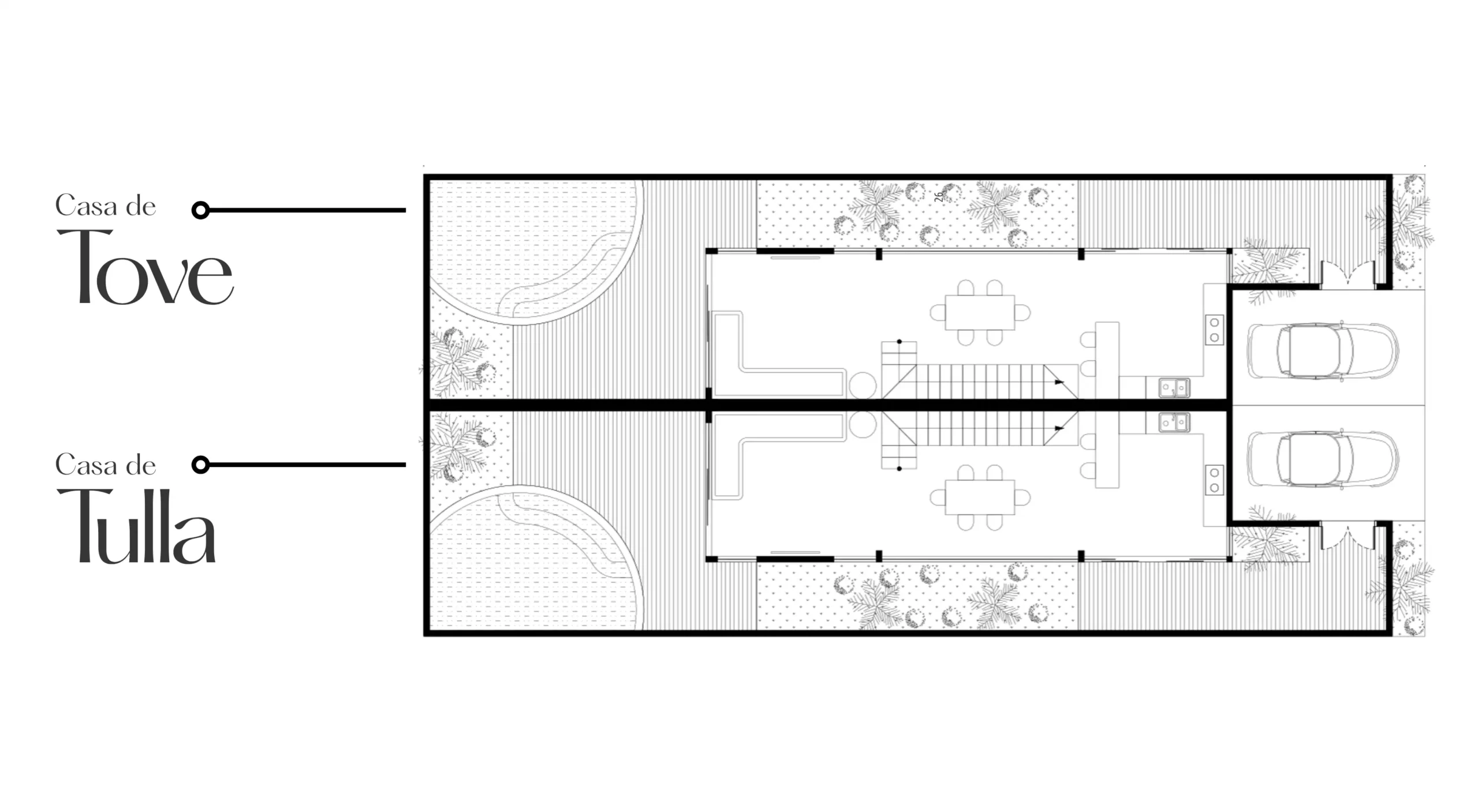 Casa da Tove and Casa da Tulla masterplan