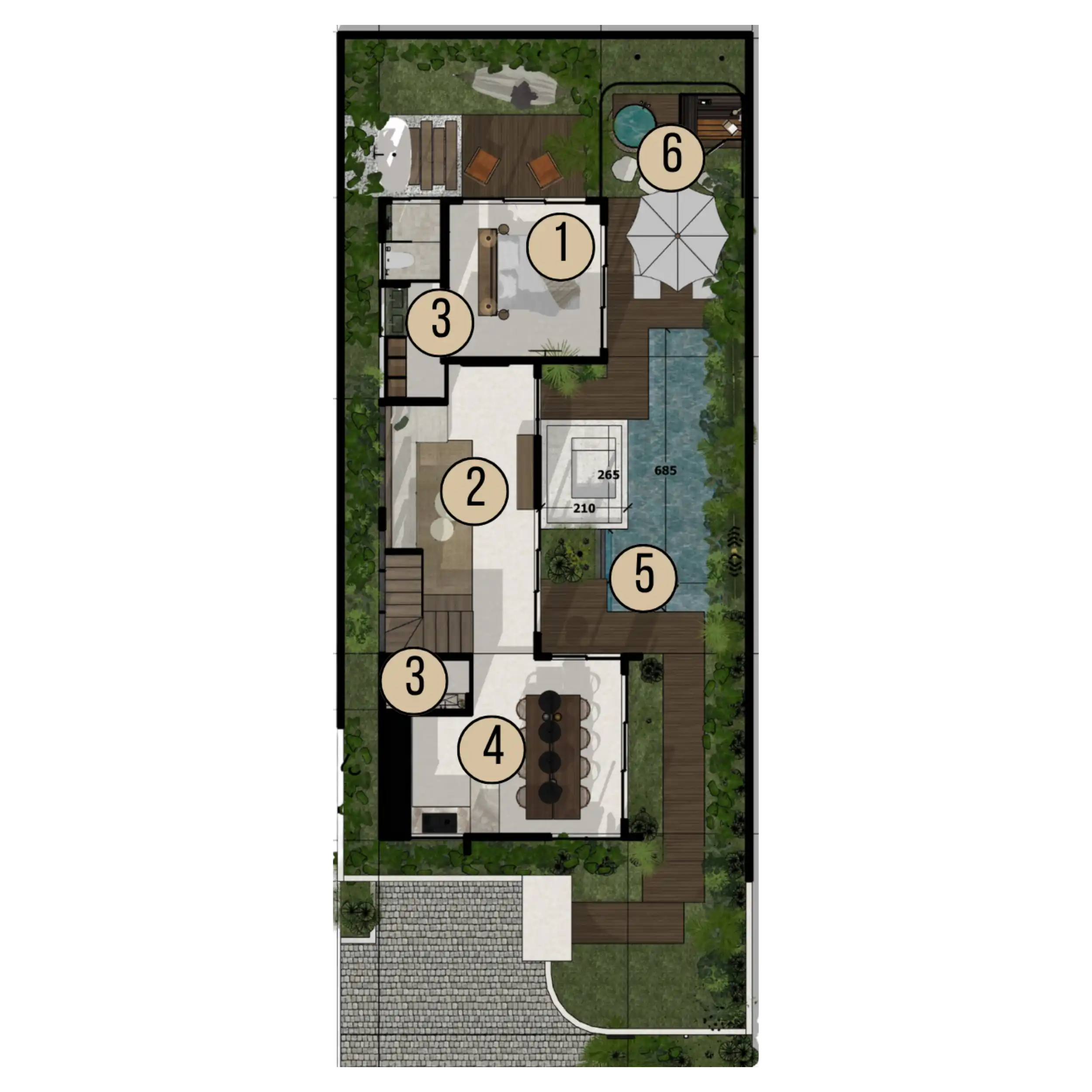 Umalas Reserve ground floor layout